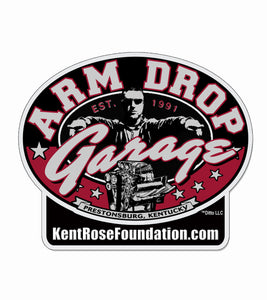 Kent Rose Foundation Arm Drop Garage 3 3/8"h x 4"w Laminated Decal
