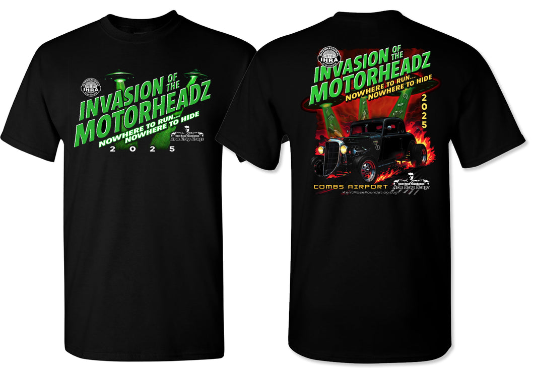 IHRA Invasion Of The MotorHeadz 2025 Event Shirt PRE-SALE PICKUP AT EVENT ONLY **NO SHIPPING**