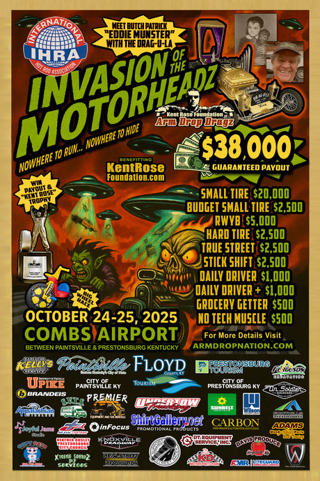 IHRA Invasion of the MotorHeadz 2025 Collectible Event Poster