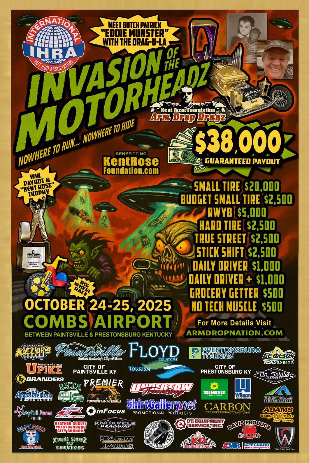 IHRA Invasion of the MotorHeadz 2025 Collectible Event Poster